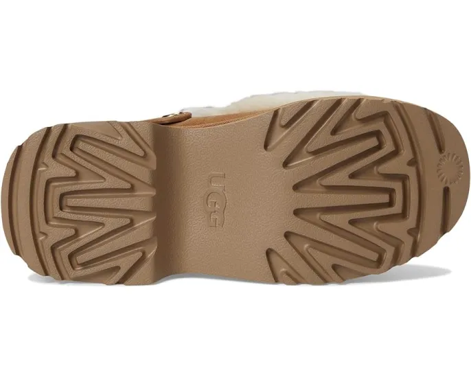 UGG Esmee Clogs сабо из замши с регулируемым ремешком и меховой оторочкой