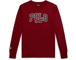 Футболка с длинным рукавом и логотипом из хлопка Polo Ralph Lauren Kids для детей