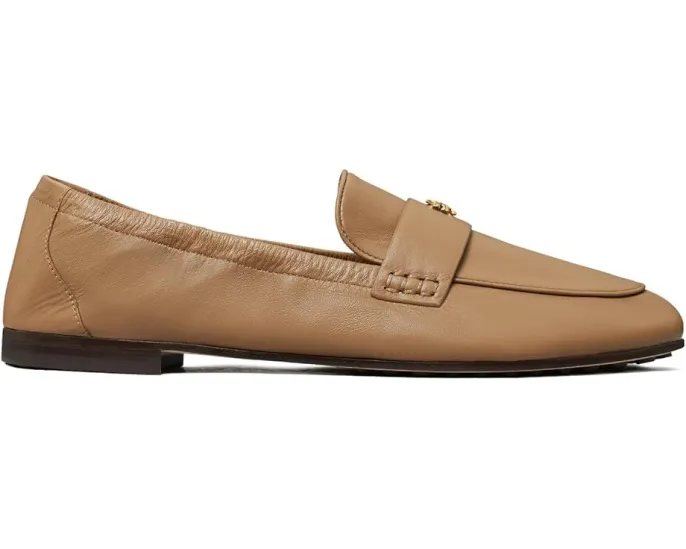 Лоферы Tory Burch Ballet из замши с деталью Double T