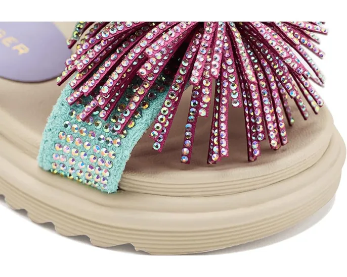 Детские сандалии Kurt Geiger London Orson Fringe с помпонами на мягкой коже