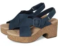Сандалии Clarks Nerisa West на пробковом каблуке 75 мм с ручной строчкой