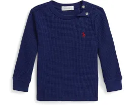 Детская футболка Polo Ralph Lauren с длинным рукавом из вафельной ткани