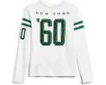 Футболка NFL New York Jets с полосатым кокеткой для детей