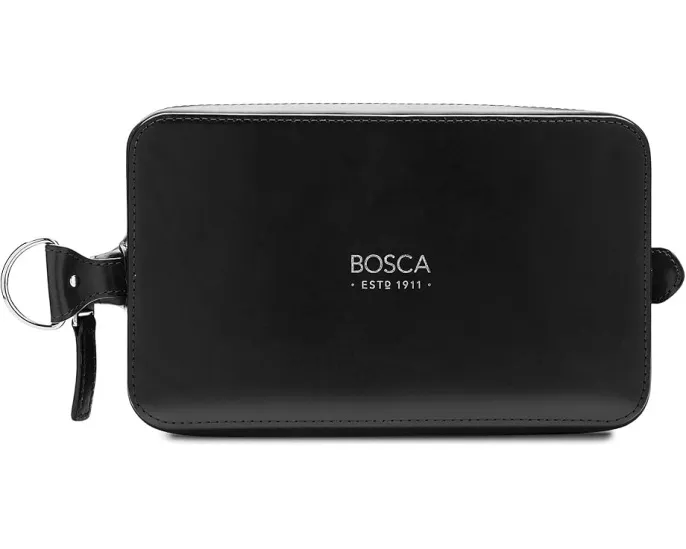 Дорожная косметичка Bosca на 10 дюймов из состаренной кожи с крючком