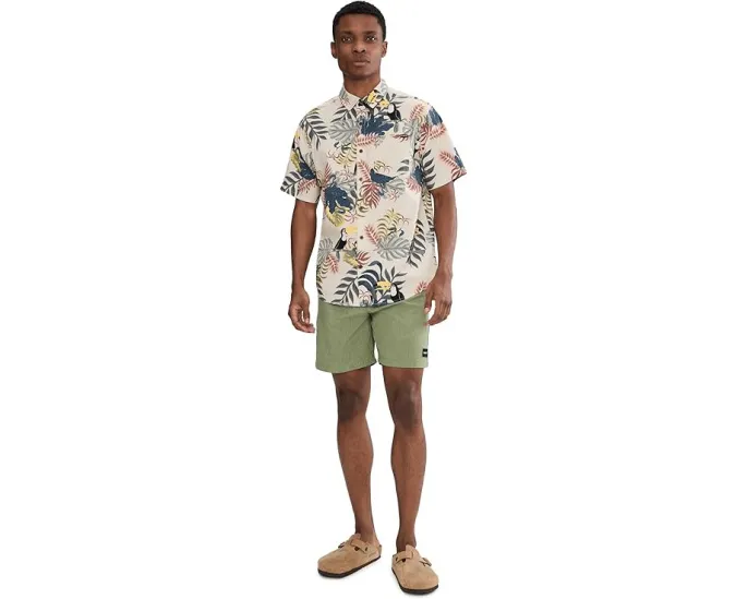 Hurley Lido Stretch Рубашка с коротким рукавом и карманом для очков