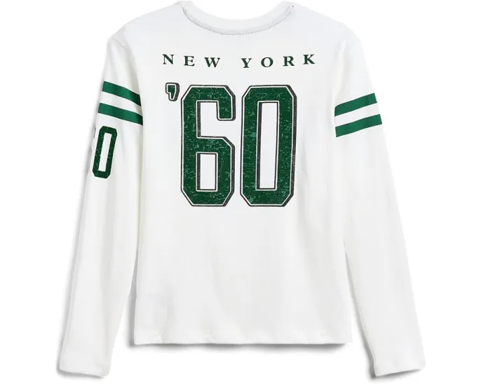 Футболка NFL New York Jets с полосатым кокеткой для детей