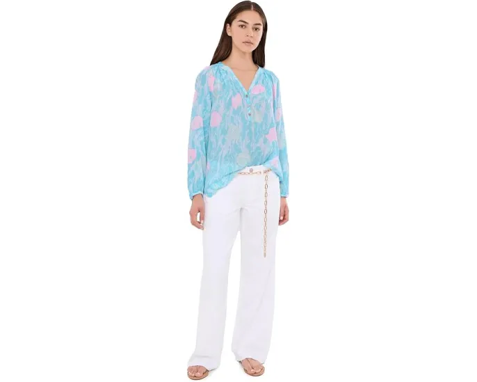 Блуза Elsa Top из шелка Lilly Pulitzer