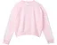 Толстовка adidas Kids 3-Stripes Crew Neck Heather Fleece с контрастными полосами