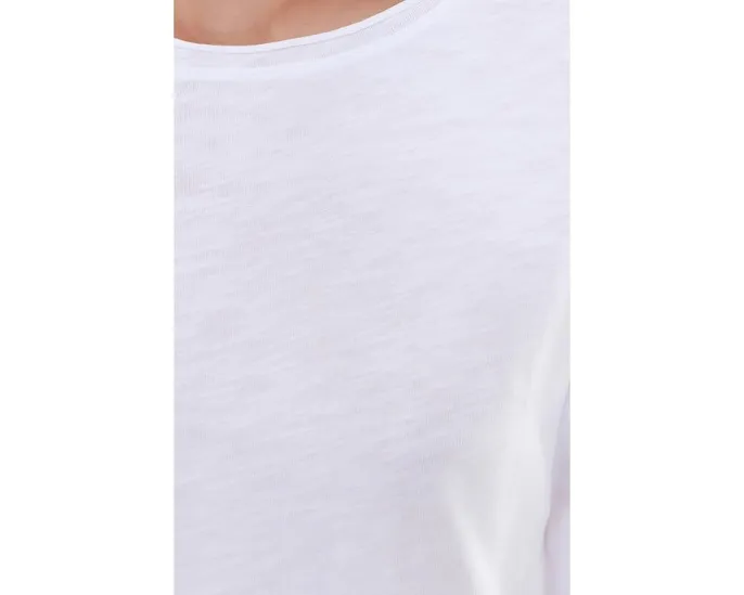 Garment Dye Tees - Long Sleeve Tee With Raw Edges