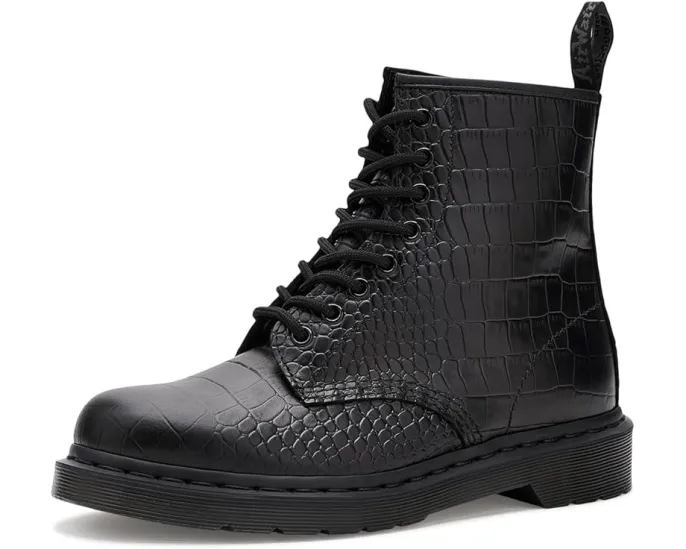 Ботинки Dr. Martens 1460 Croco с тиснением под крокодила на платформе
