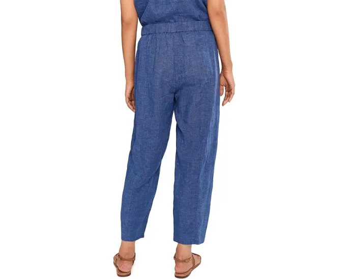 Eileen Fisher Petite брюки с зауженным низом и складками из выстиранного органического льна