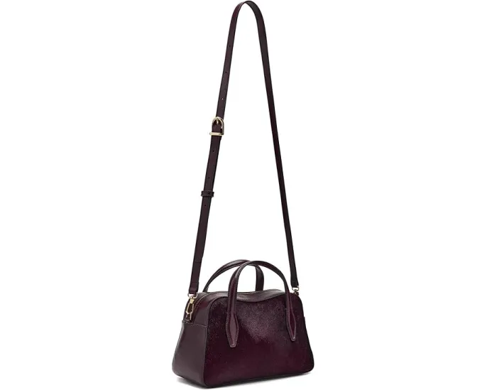 Маленькая сумка Madewell Small Satchel Haircalf из телячьей кожи с двумя ручками