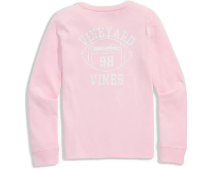 Футболка Vv98 Football с длинным рукавом и карманом для детей Vineyard Vines Kids