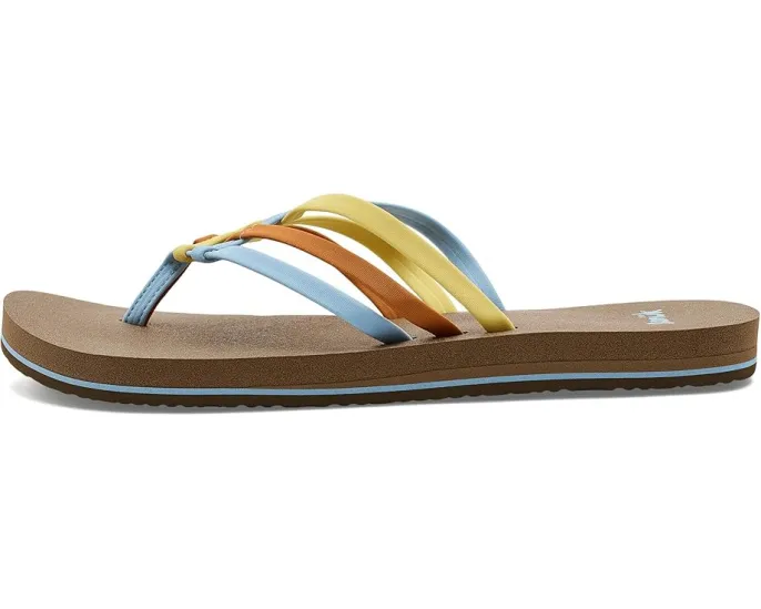 Sanuk Yoga Sandy II сланцы с несколькими ремешками и стелькой из пены с эффектом памяти