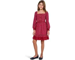 Vineyard Vines Kids платье Lena с буфами и рюшами на подоле