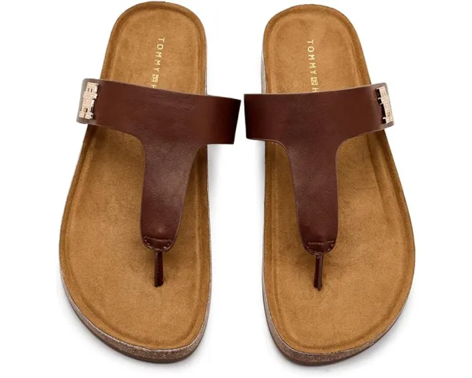 Босоножки Tobeach Tommy Hilfiger с миндальным носком и блестящей фурнитурой