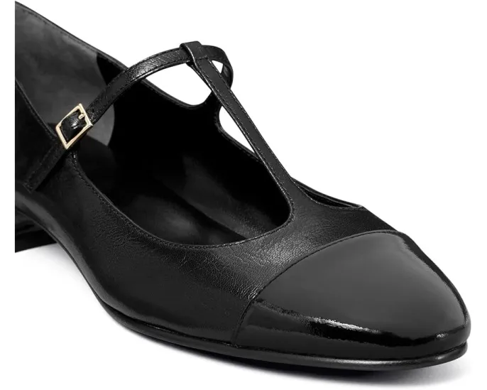 Балетки Tory Burch Cap-Toe T Strap 25MM на блочном каблуке