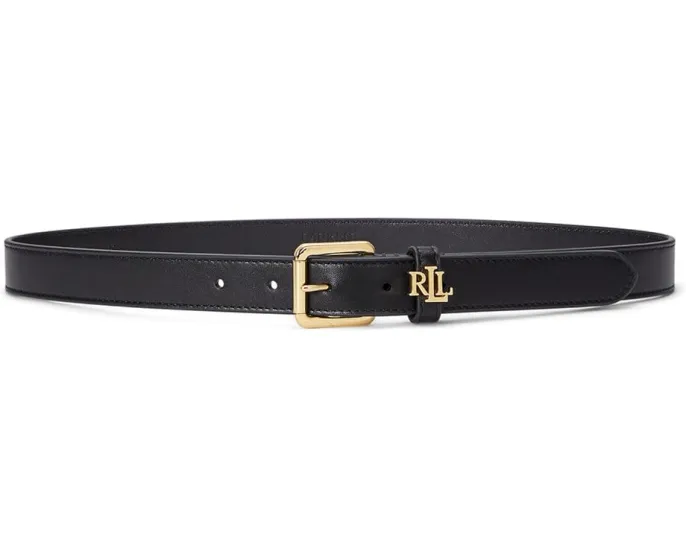 Ремень из кожи Logo-Keeper Skinny Lauren Ralph Lauren