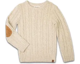 Вязаный свитер Appaman Kids в стиле рыбака с налокотниками