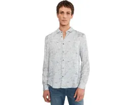 Рубашка John Varvatos Luca из модала с отложным воротником и длинными рукавами