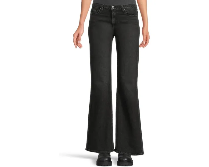 Джинсы Paige Sofia 31 дюйм (78.74 см) в чёрном цвете Solstice с расклешённым низом