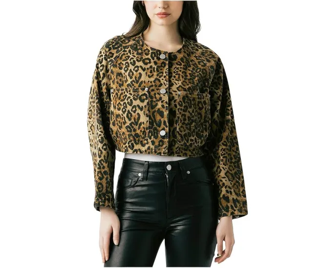 Blank NYC Hear Me Roar укороченная куртка с леопардовым принтом