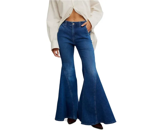 Джинсы Free People Marque Flare с расклешенным подолом и средней посадкой