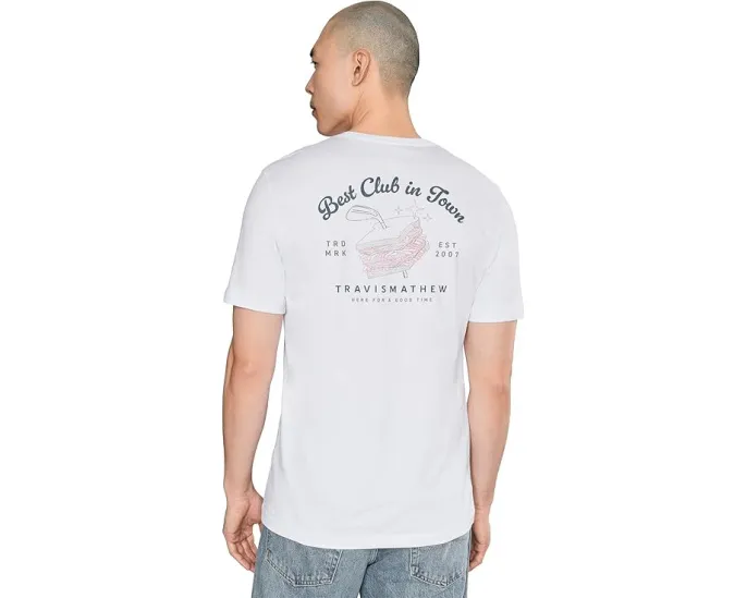 Футболка Founding Member Tee TravisMathew из хлопка с принтом