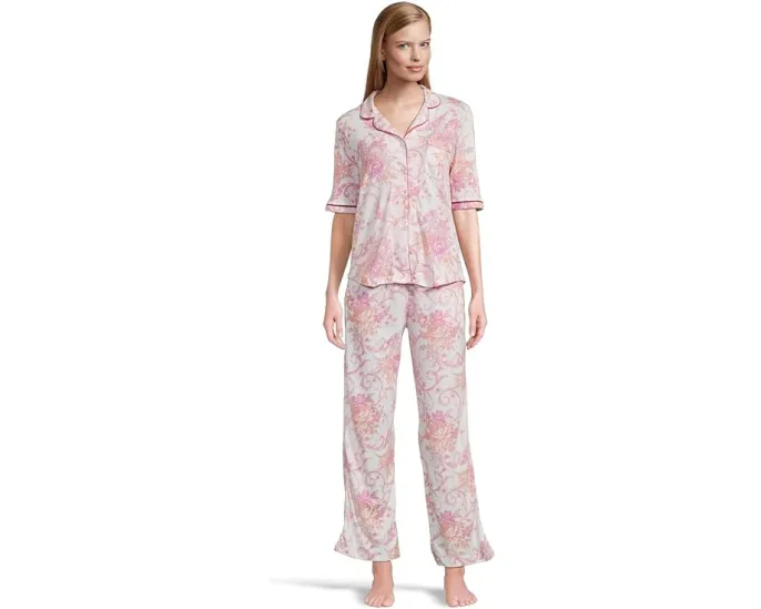 Комплект пижамы Karen Neuburger Petite с кружевом и рукавом три четверти