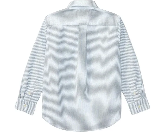 Рубашка Polo Ralph Lauren Kids из хлопкового оксфорда в полоску для маленьких детей