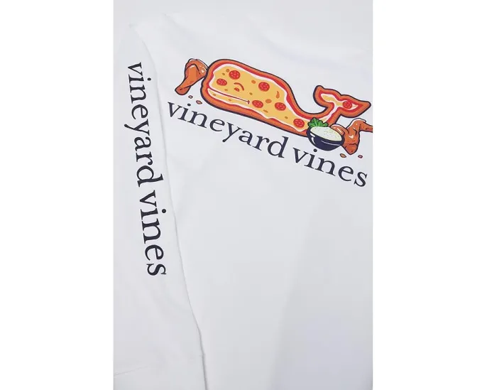 Футболка Game Day с длинным рукавом и карманом для детей Vineyard Vines Kids