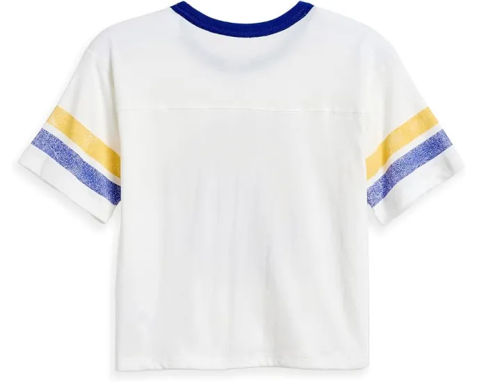Футболка с полосатым кокеткой Junk Food Clothing для детей NFL Los Angeles Rams