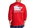 Длинная футболка 2025 Santa Whale с новогодним принтом Vineyard Vines