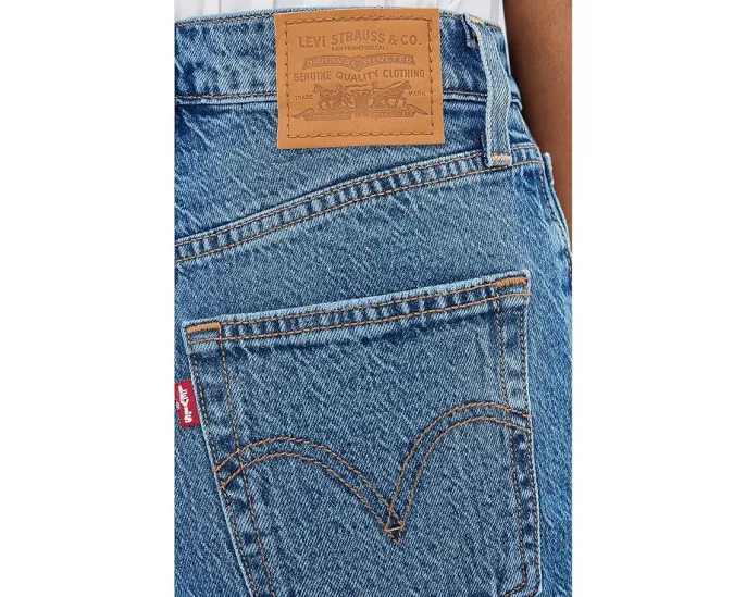 Джинсы Levi's Premium Ribcage Straight Ankle с высокой посадкой и прямыми штанинами