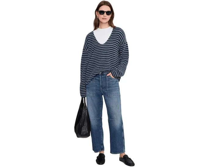Свитер Miramar Linen с глубоким V-вырезом от Faherty
