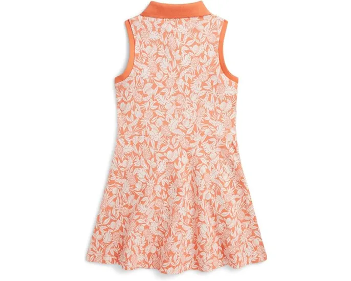 Платье-поло для девочки с ананасовым принтом и имитацией запаха Polo Ralph Lauren Kids