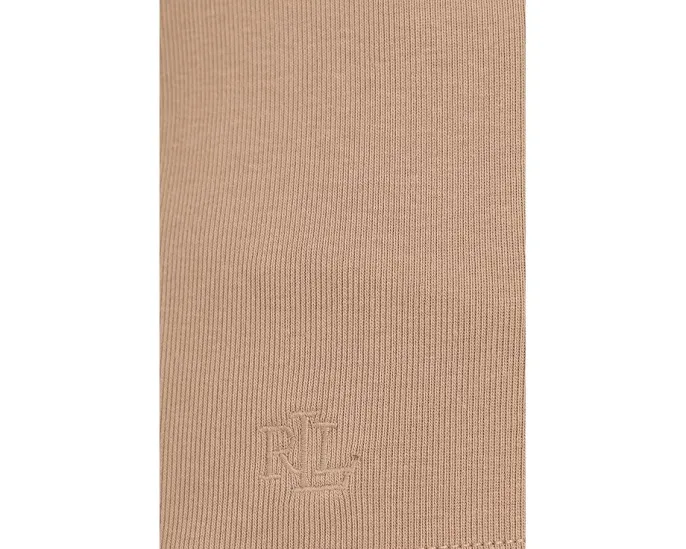 Футболка Petite Stretch Cotton Tee Lauren Ralph Lauren цвета верблюжьей шерсти