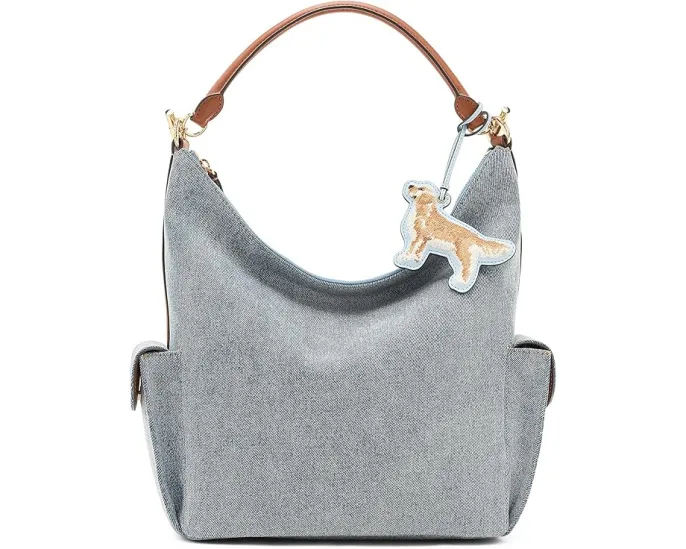 Кожаный шарм Lauren Ralph Lauren с вышивкой золотистого ретривера