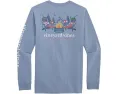 Vineyard Vines Kids футболка с длинным рукавом Chilly Peppers с карманом и принтом