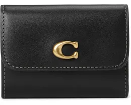 Мини-кошелек COACH Essential Card Holder из телячьей кожи на молнии