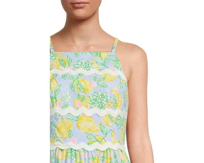 Платье Angelynn с цветочным принтом и многоярусной юбкой от Lilly Pulitzer