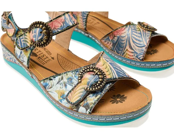 L'Artiste by Spring Step Яркие сандалии Offtrak с цветочным принтом на платформе