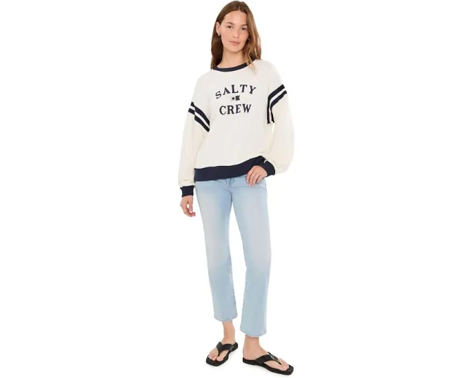 Толстовка Salty Crew Maritime Crew Off White с принтом