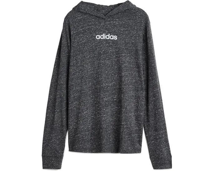 Детская футболка Adidas с капюшоном Snow Heather длинным рукавом