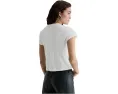 AG Jeans футболка Sadie Crew Neck Crop с круглым вырезом из 100% хлопка