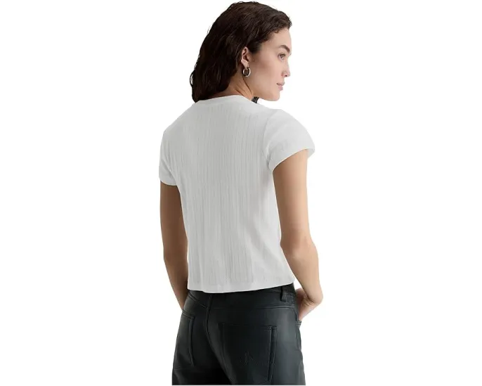 AG Jeans футболка Sadie Crew Neck Crop с круглым вырезом из 100% хлопка