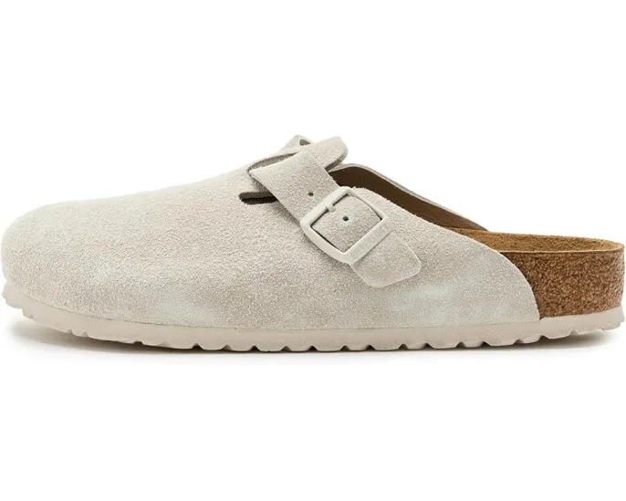 Классические клоги Birkenstock Boston из мягкой замши с анатомической стелькой