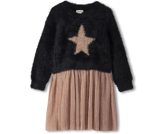 Платье Hatley Kids из комбинированных материалов с присборенной юбкой