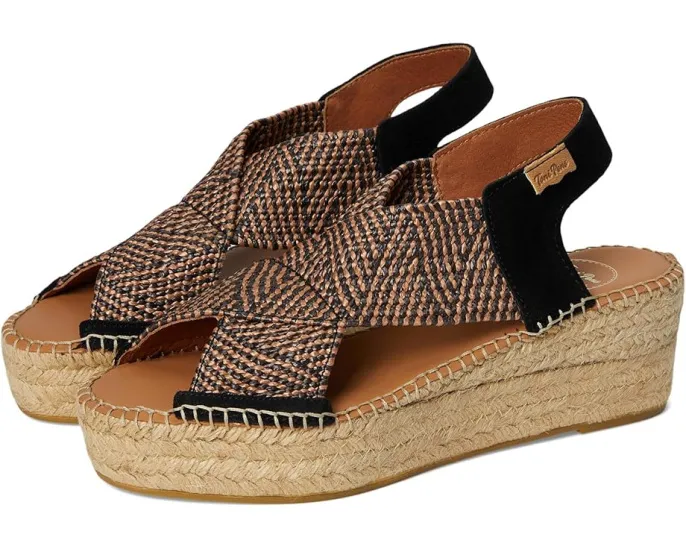 Сандалии-эспадрильи Toni Pons Masai на платформе с двухтонным плетеным верхом