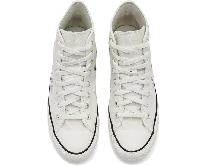Кеды Converse Chuck Taylor All Star Sequin Flowers высокие с пайетками